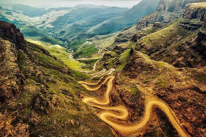 The Sani Pass - birds eye view. Just spectacular